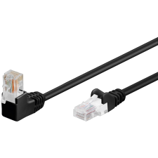Goobay U/UTP CAT5e Derékszögű Patch kábel 15m - Fekete (94193) kábel és adapter