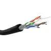 Goobay U/UTP CAT6 Kültéri installációs kábel 100m - Fekete