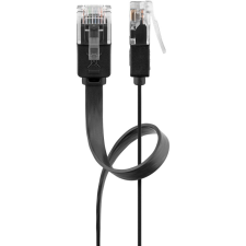 Goobay U/UTP CAT6 Lapos patch kábel 5m - Fekete (95387) kábel és adapter