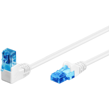 Goobay U/UTP CAT6a 90° Derékszögű patch kábel 0.25m - Fehér (51534) kábel és adapter