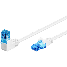 Goobay U/UTP CAT6a 90° Derékszögű Patch kábel 1m - Fehér (51536) kábel és adapter