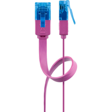 Goobay U/UTP CAT6a Lapos patch kábel 0.5m - Magenta (96298) kábel és adapter
