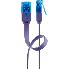 Goobay U/UTP CAT6a Lapos patch kábel 2m - Ibolya (96324) kábel és adapter