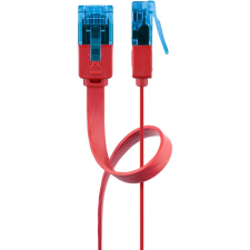 Goobay U/UTP CAT6a Lapos Patch kábel 5m - Piros (96344) kábel és adapter