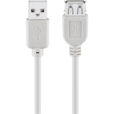 Goobay USB 2.0 hosszabbító kábel 0.6m - Fehér kábel és adapter