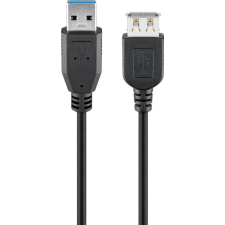 Goobay USB-A 3.0 hosszabbító kábel 3m fekete kábel és adapter
