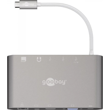 Goobay USB-C All-in-1 Multiport Adapter aluminium ezüst laptop kellék