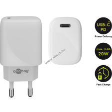 Goobay USB-C hálózati adapter 20W, gyorstöltő PD (Power Delivery) mobiltelefon kellék