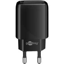 Goobay USB-C Hálózati Gyorstöltő - Fekete (20W) mobiltelefon kellék