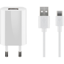 Goobay USB-C / USB-A Hálozati töltő készlet - Fehér (5W) (45300) mobiltelefon kellék