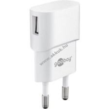 Goobay USB hálózati adapter töltő, töltőfej 1A karcsú design mobiltelefon kellék