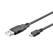 Goobay USB kábel (USB 2.0) micro USB csatlakozóval 3m fekete kábel és adapter