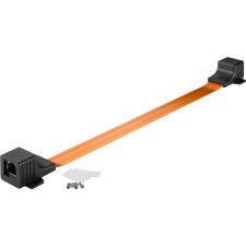 Goobay UTP RJ45 Ultravékony ablakátvezető szalagkábel 0.3m - Narancssárga (71412) kábel és adapter