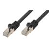 GOOD CONNECTIONS 8070R-003S S/FTP CAT7 RJ45 Patch kábel 0.25m - Fekete (8070R-003S)