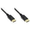 GOOD CONNECTIONS Displayport 1.2 apa - Displayport 1.2 apa Kábel 7,5m - Fekete (4810-075G)