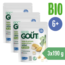 Good Gout Bio póréhagyma burgonyával és tőkehallal, 3x (190 g) bébiétel