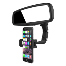 Goodbuy Visszapillantó tükörre szerelhetó Mobiltelefon tartó - Fekete mobiltelefon kellék