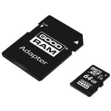 Goodram 64GB microSDXC Goodram UHS-I U1 C10 memóriakártya + adapter (M1AA-0640R12) (M1AA-0640R12) memóriakártya