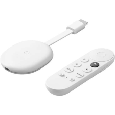 Google GA03131 Chromecast + Google TV, HDMI, Bluetooth, Wi-Fi, hangvezérléses távirányító, fehér távirányító