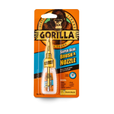 Gorilla Super Glue Brush & Nozzle Ecsetes Pillanatragasztó 12gramm ragasztó