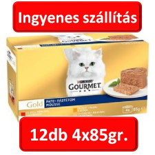 Gourmet 1Karton : GOURMET GOLD Pástétom nedves macskaeledel 12db ( 4x85g ), ( marha-tonhal-máj-pulyka ) macskaeledel