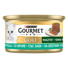  Gourmet Gold Darabok pástétomban 12 x 85 g Nyúllal macskaeledel