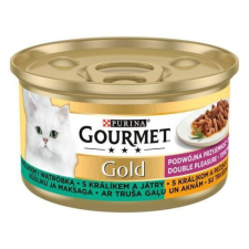  GOURMET GOLD Nyúllal és májjal duó élmény nedves macskaeledel 12x85g macskaeledel