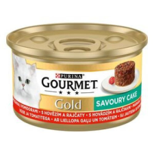 GOURMET GOLD Savoury Cake Marhával és paradicsommal nedves macskaeledel 12x85g macskaeledel