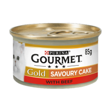  GOURMET GOLD Savoury Cake marhával és paradicsommal nedves macskaeledel 85g macskaeledel