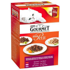 Gourmet Gourmet Mon Petit Marhával/Borjúval/Báránnyal 6x50g macskaeledel
