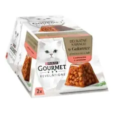 Gourmet Revelations lazaccal zselében 2x57g macskaeledel