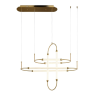  Gőzölt Brass - LED függeszték 80cm