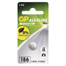 GP Alkáli gombelem LR43 (186) 1db/csomag - Kiárusítás! - A készlet erejéig! gombelem