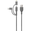 GP USB töltőkábel USB 2.0 USB-A dugó, Apple Lightning dugó, USB mikro B dugó, USB-C® dugó 1.00 m Szürke GPCBCY1NGYUSB313 (160GPCY1N-C1)
