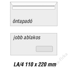 GPV BORÍTÉK LA/4 GPV SZILIKON JOBB ABLAK 35X90 J20A20 boríték