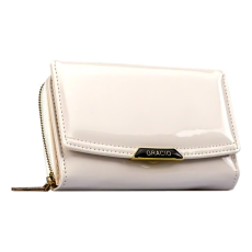  Gracio Női Pénztárca GRC-001-Lakk-Ekrü-