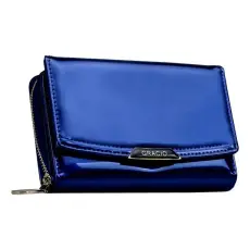  Gracio Női Pénztárca GRC-001-Lakk-Kék-