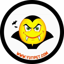 Grafikus címke M-XXL méretű Yutipet hámokhoz (Vámpír citromfej) kutyafelszerelés