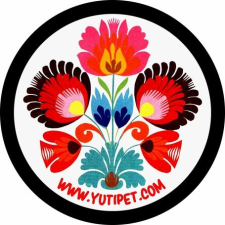 Grafikus címke M-XXL méretű Yutipet hámokhoz (Virágos népi motívum) kutyafelszerelés