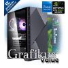  Grafikus Value 12.gen munkaállomás - i5-12400F, 16GB DDR4 2666MHz RAM, 250GB SSD (500/550), 1TB HDD, GT 1050Ti 4GB