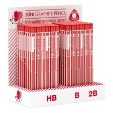 Grafitceruza display ICO Süni háromszög HB,B,2B 184 db/display ceruza