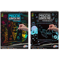 Grafix Képkarcoló füzet, A/4, 20 lapos, 2 féle változat (szivárványos vagy hologramos) kreatív és készségfejlesztő