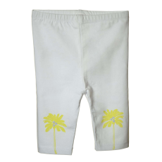  Grain de blé törtfehér, pálma mintás bébi lány leggings – 74 cm