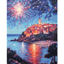 Graine Creative Gyémántfestés – Tűzijáték (40×50 cm) kreatív és készségfejlesztő