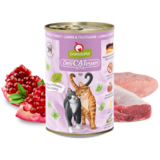 Granatapet Delicatessen konzerv bárány és pulyka 400g 6db macskaeledel