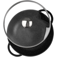 Grande WOK serpenyő átm. 32 cm, üveg fedő edény