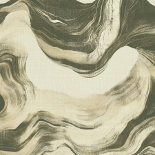 Grandeco Modern absztrakt hullámmintás tapéta krém alapon zöld tónussal, textilhatású felülettel tapéta, díszléc és más dekoráció