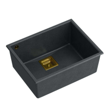 gránit mosogató DAVID 50 Black Metallic mosogatótálca