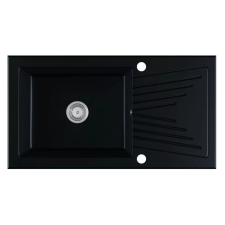  Gránit mosogató EOS Baricco + dugókiemelő (matt fekete) mosogatótálca