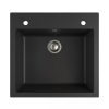 Gránit mosogató EOS Como + dugókiemelő (fekete)